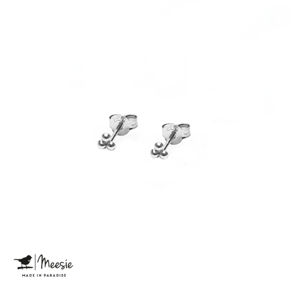 Oorbellen Studs 3 Dots zilver - 3 sets Oorbellen Studs 3 Dots zilver - 3 sets
